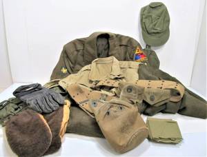 lot 41 image: Great Lot of Vintage US Military Uniforms Gear etc
