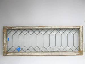 lot 108 image: Large Antique Leaded Glass Window