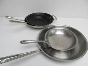 lot 161 image: Group of ALL CLAD Cookware Skillets & Pans