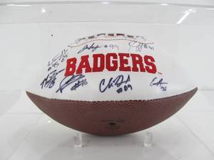 lot 178 image: Full Size University of Wisconsin Badger Football wMany Autographs