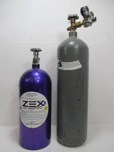 lot 87 image: 2 Nice Condition Cylinder Tanks - One Full (Co2)
