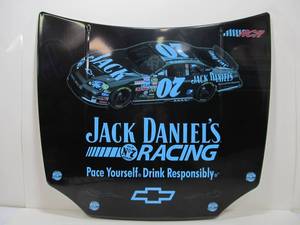 lot 130 image: Brand New JACK DANIELS Metal Racing Hood Whiskey Sign