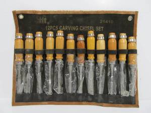 lot 141 image: Complete 12-Piece Wood Carving Chisel Set