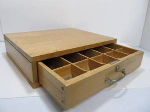 lot 145 image: Nice Quality Vintage Solid Wood INDIANA Cash Drawer