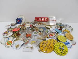 lot 210 image: Large Lot of Lions Club Buttons Pins