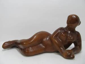 lot 234 image: Large Mid Century Reclining Nude Ceramic Sculpture