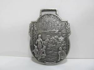 lot 281 image: Old Vintage CHICAGO Watch Fob by Bastian Bros