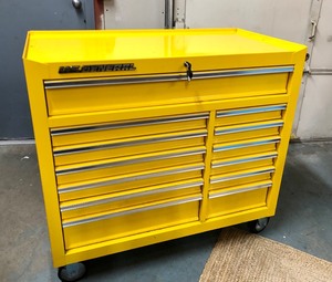 lot 1 image: Like-New US GENERAL Heavy Duty Double Bank Rolling Tool Chest wTools