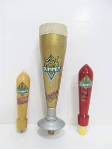 lot 308 image: Lot of 3 SUMMIT Beer Tap Handles