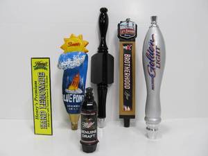 lot 311 image: Lot of 6 Assorted Beer Tap Handles