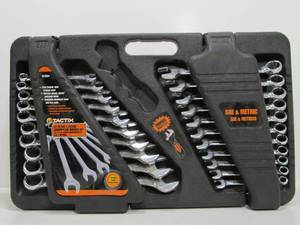 lot 318 image: 22 Piece TACTIX Combination Wrench Set - SAE & Metric