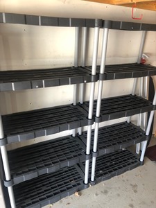 lot 336 image: Pair of RUBBERMAID 5-Tier Storage Shelves