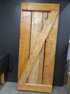 lot 9 image: SOLID PINE HANDMADE BARN TYPE DOOR