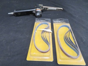 lot 34 image: KLUTCH MINI AIR BELT SANDER  EXTRA SANDING BELTS