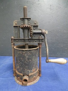 lot 57 image: VINTAGE CAST IRON SAUSAGE STUFFER