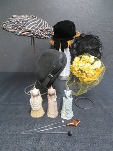 lot 85 image: VINTAGE HATS & PINS  LIMITED EDITION FASHION FIGURINES 