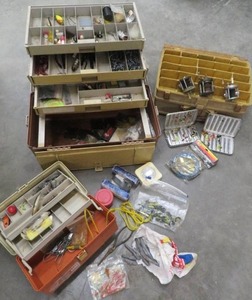 lot 102 image: 3 DIFFERENT TACKLE BOXS  TACKLE
