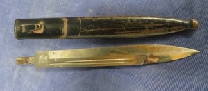 lot 124 image: CARL EICKHOM WW2 DRESS BAYONET WITH SCABBARD SOLINGEN