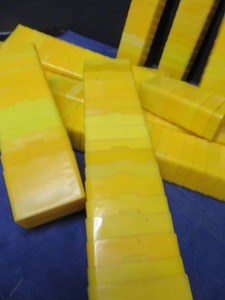lot 125 image: SMALL YELLOW STORAGE CONTAINERS  BINS