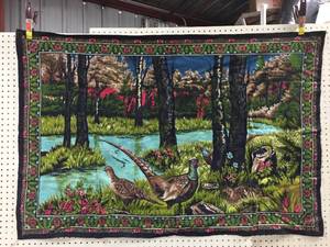 lot 43 image: Vintage Pheasant Tapestry