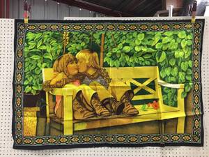 lot 45 image: Vintage Young Kissers Tapestry