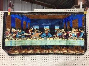 lot 44 image: Vintage Last Supper Tapestry
