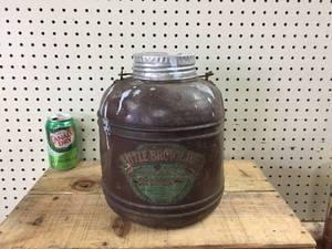 lot 59 image: Vintage The Original Little Brown Jug Crock Thermos