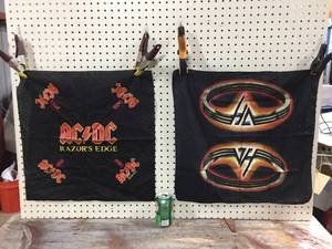 lot 65 image: Vintage Van Halen - ACDC Concert Bandanas