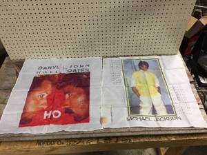 lot 67 image: Vintage Michael Jackson - Hall & Oates Promotional Banners