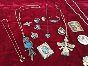 lot 88 image: Silver - Turquoise - Southwest - Native Jewelry
