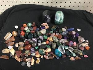 lot 98 image: Large Group Polished Minerals - Book - Sifter