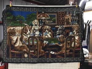 lot 108 image: Dogs Playing Poker Tapestry