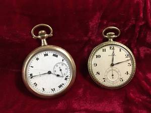 lot 155 image: Old Waltham & Elgin Pocket Watches