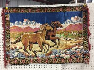 lot 165 image: Vintage Horses Tapestry