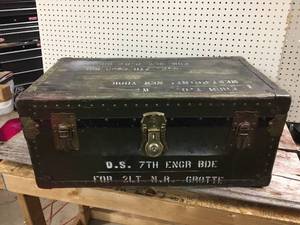 lot 184 image: Vintage Military West Point Trunk