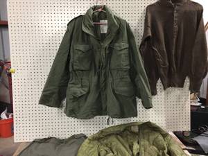 lot 185 image: Military Issue Jacket - Shirt - Liner - Pants