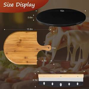 pentaQ Black 3 Piece Pizza Stone Set