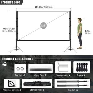 P-Jing 120 Portable Projection Screen with Stand