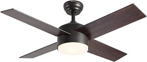SNJ Modern Ceiling Fan with Lights and Remote Control, Oil Rubbed Bronze, 44