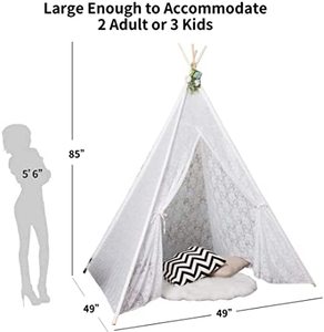 Avrsol 85 inch Height Luxury Lace Teepee Tent