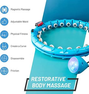 ACTIVNA Smart Weighted Fitness Hula Hoop with Lights, Blue