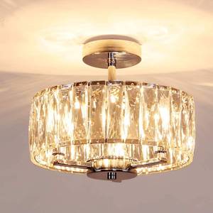Gopmmy Modern Crystal Semi Flush Mount Chandelier