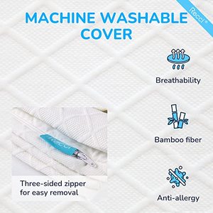 RECCI 2 Inch Memory Foam Mattress Topper, Queen