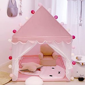 Playhouse Tent for Kids wBall String Lights