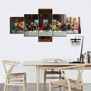 Beautiful 5 Piece Last Supper Paintings on Canvas