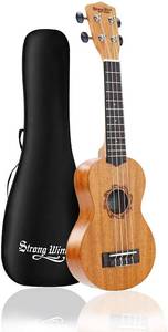 Strong Wind 21 Soprano Ukulele for Beginners, Mahogany&nbsp