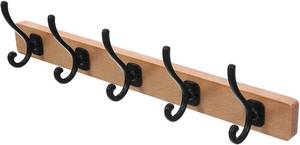 ELSKER&ampHOME Wall Mount Coat Rack with 5 Hooks