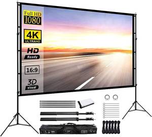 Foldable Projector Screen with Stand