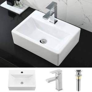 Rectangle Bathroom Sink and Faucet Combo-WMXQX 16x12