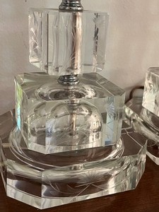 lot 16 image: Pair of Crystal Lamps